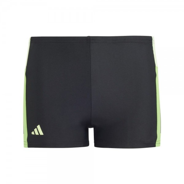 Adidas Colourblock 3-Streifen Boxer-Badehose Kinder schwarz lime