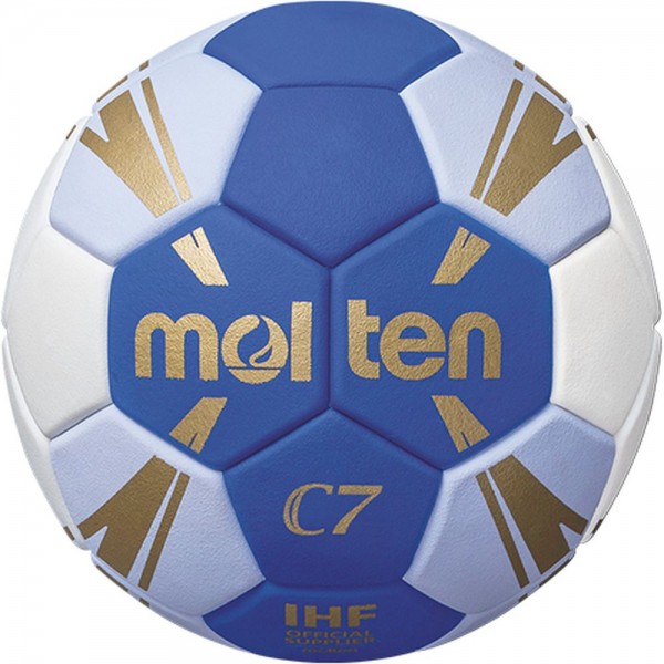 Molten Handball C7 H0C3500-BW Spielball blau weiß gold Gr 0