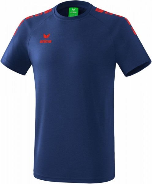 Erima Training Essential 5-C T-Shirt Kurzarm Trainingsshirt Herren Kinder navy rot