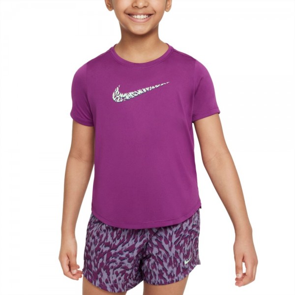 Nike One Kurzarm-Trainingsoberteil Mädchen lila
