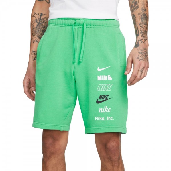 Nike Club Fleece Shorts Herren grün weiß