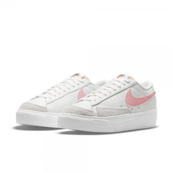 Nike Blazer Low Platform Sneakers Damen weiß pink hellgrau