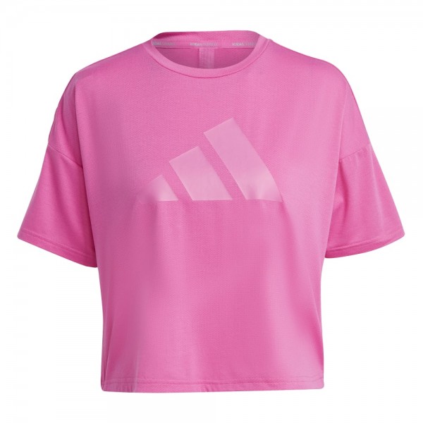 Adidas Train Icons 3 Bar Logo T-Shirt Damen semi lucid fuchsia