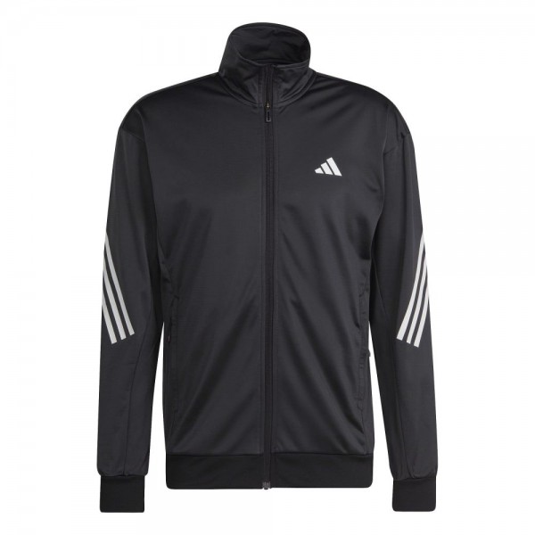 Adidas 3-Streifen Knit Tennisjacke Herren schwarz