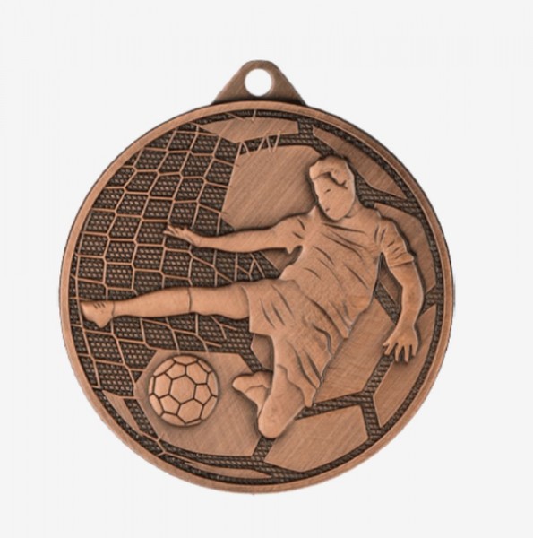 Medaille Fußball 45 mm inklusiv Band bronze