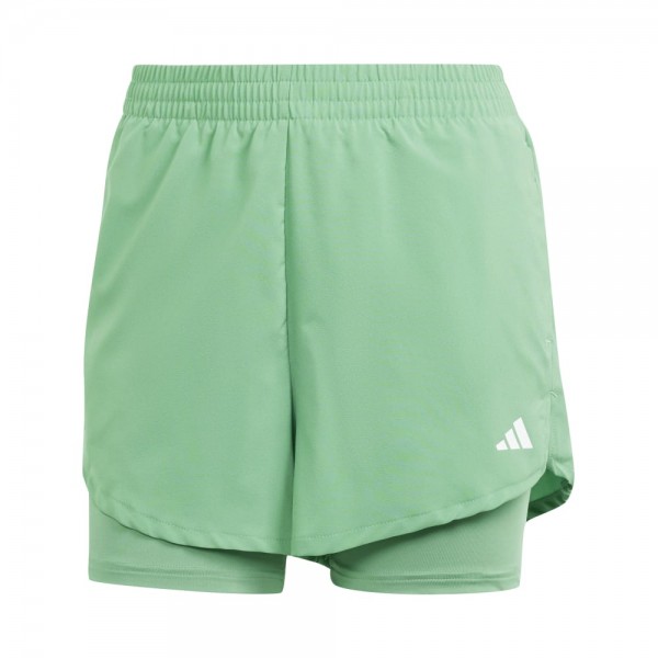 Adidas AEROREADY Made for Training Minimal Two-in-One Shorts Damen hellgrün weiß