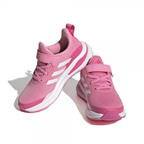 Adidas FortaRun Sport Elastic Lace Top Strap Laufschuh Kinder pink weiß