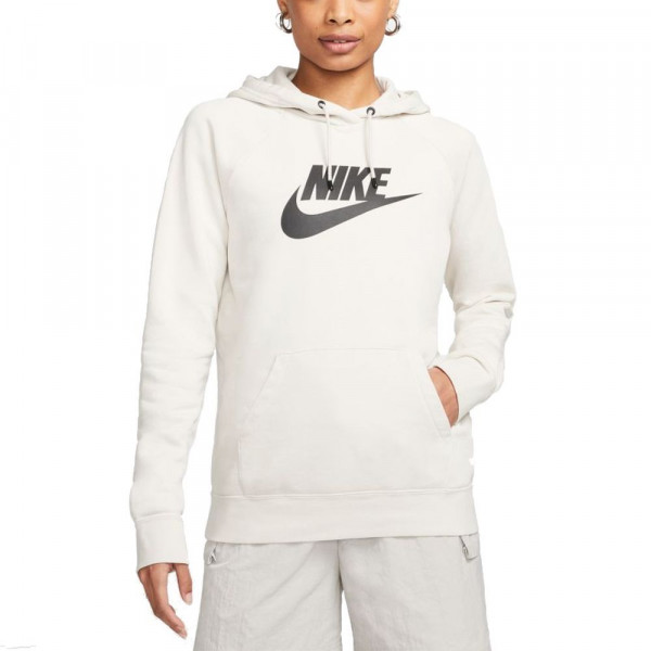 Nike Sportswear Essential Fleece-Hoodie Damen hellbeige schwarz