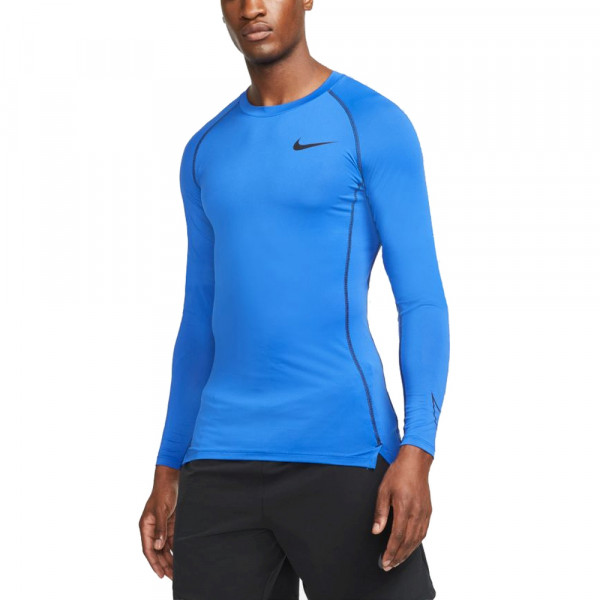 Nike Pro Dri-FIT Langarm-Oberteil Herren blau schwarz