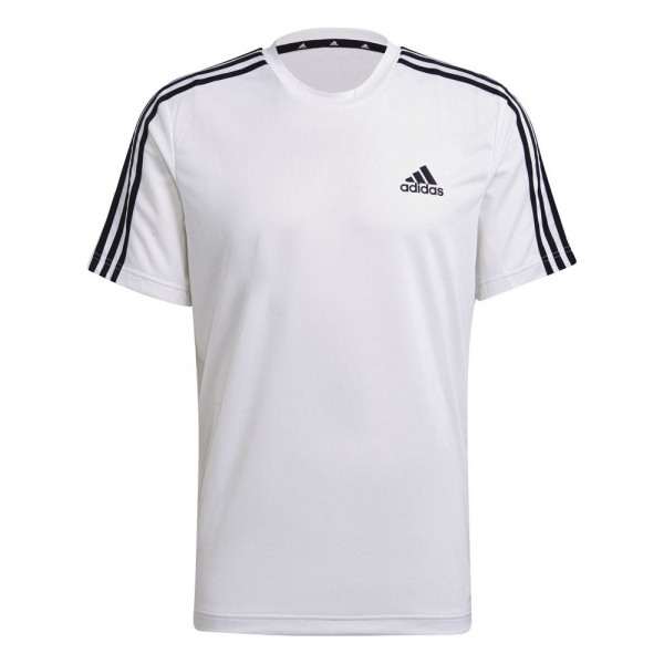 Adidas Designed To Move Sport 3-Streifen T-Shirt Herren weiß