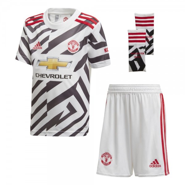 Adidas Manchester United 3rd Mini Kit 2020 2021 Kinder weiß schwarz
