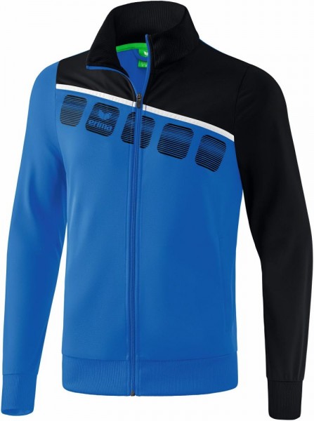 Erima Fußball Handball 5-C Polyesterjacke Herren Sport Jacke Trainingsjacke blau schwarz weiß