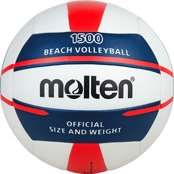 Molten Beachvolleyball V5B1500-WN Freizeitball weiß blau rot Gr 5