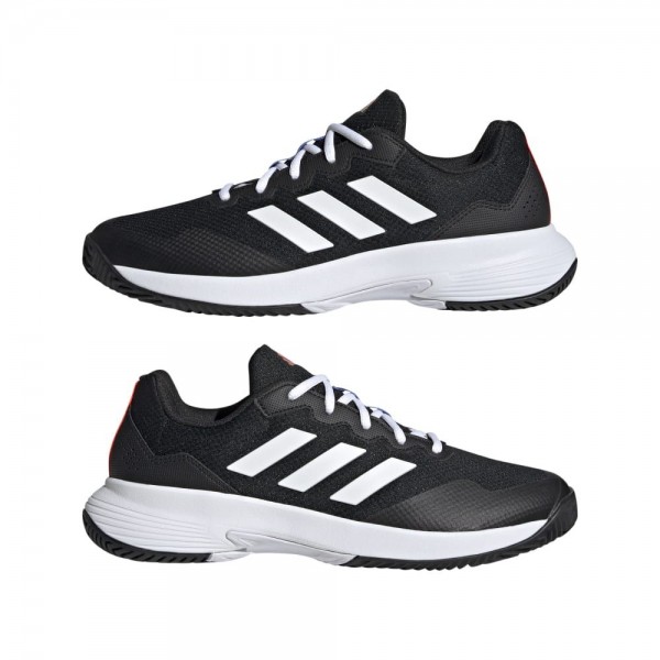 Adidas Gamecourt 2.0 Tennisschuhe Herren schwarz weiß solar rot