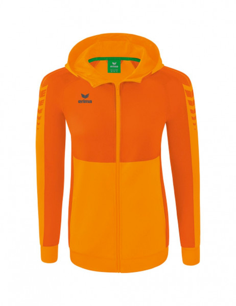 Erima Fußball Six Wings Trainingsjacke mit Kapuze Damen neu orange orange