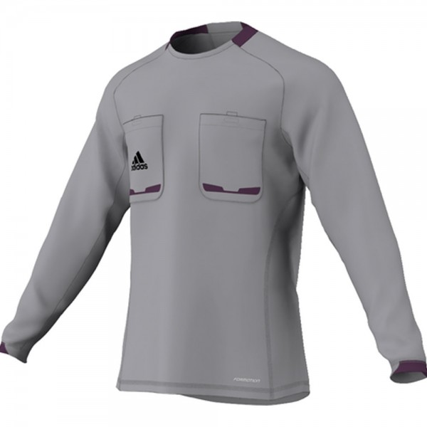 Adidas Fußball Schiedsrichter Trikot Referee 12 Herren Langarm Shirt grau lila