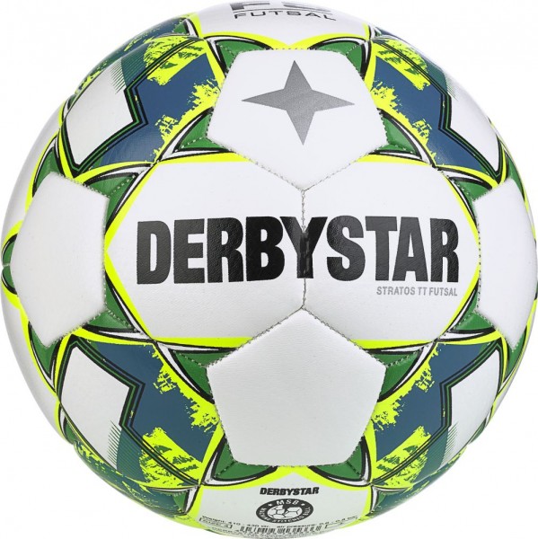 Derbystar Futsal Stratos TT v23 Trainingsball weiß gelb blau Gr 4