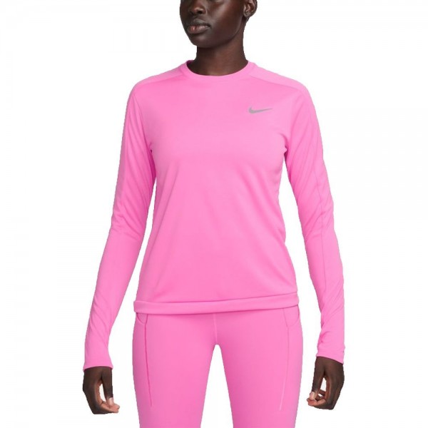 Nike Dri-FIT Damen-Laufoberteil mit Rundhalsausschnitt playful pink