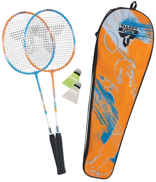 Talbot-Torro Badminton-Set 2-Attacker orange blau