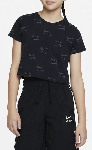 Nike Air Kurz-T-Shirt Kinder schwarz