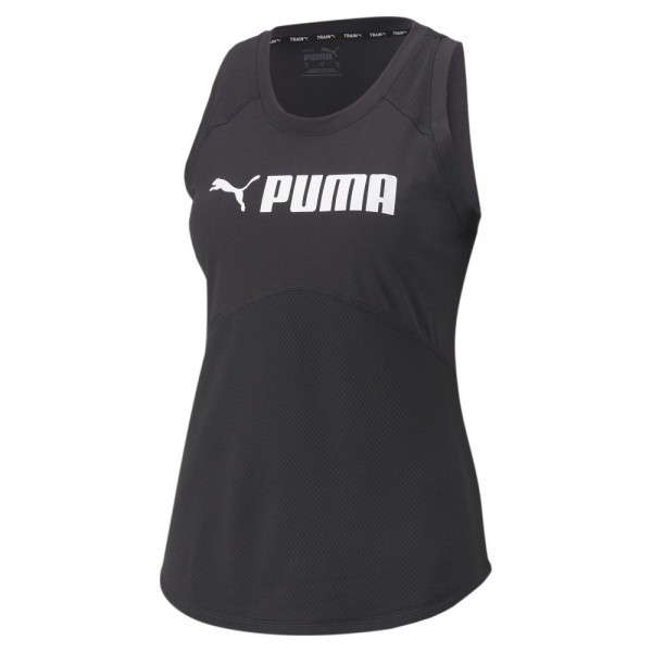 Puma Fit Logo Tanktop Damen schwarz weiß