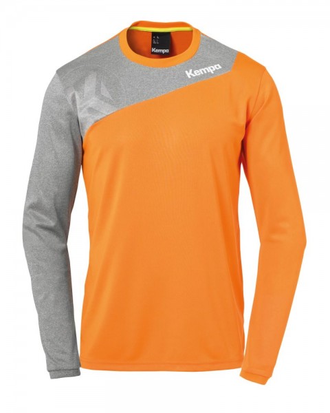 Kempa Handball Core 2.0 Langarm Shirt Herren Training Trikot Top orange grau
