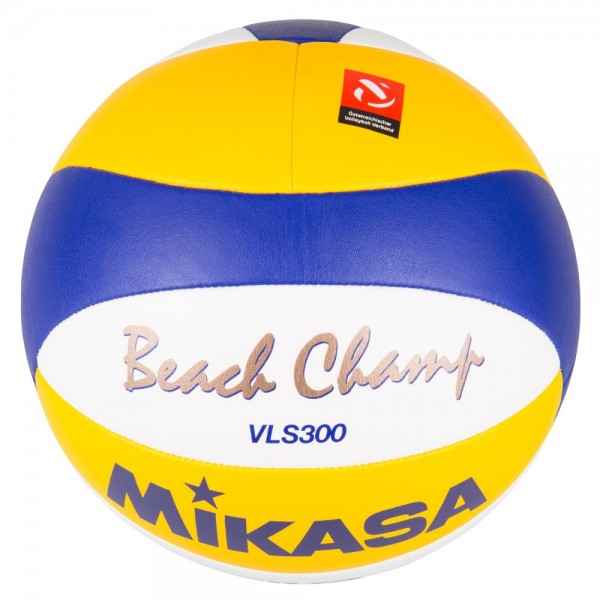 Mikasa Volleyball Beach Champ VLS 300 ÖVV Beachvolleyball Gr 5 weiß gelb blau