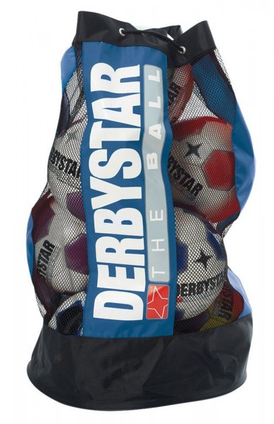Derbystar Fußball Ballsack Balltasche für 10 Bälle blau schwarz Größe 43 x 75 cm