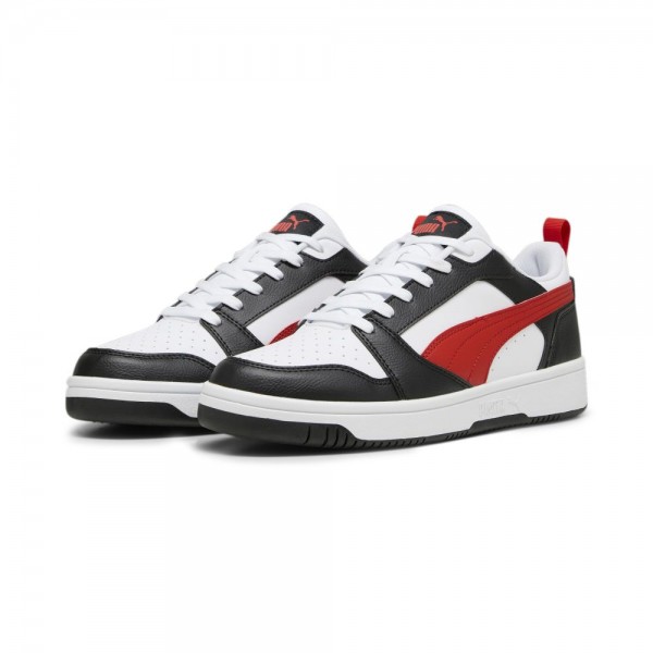 Puma Rebound V6 Low Sneakers Unisex weiß schwarz rot