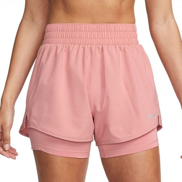 Nike Dri-FIT 2-in-1-Shorts mit hohem Taillenbund Damen rot stardust