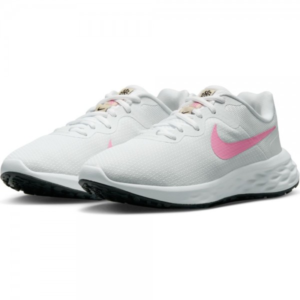 Nike Revolution 6 Straßenlaufschuhe Damen weiß fossil stone pink