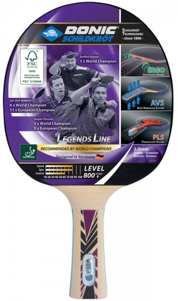Donic-Schildkröt Tischtennisschläger Legends 800 FSC lila schwarz