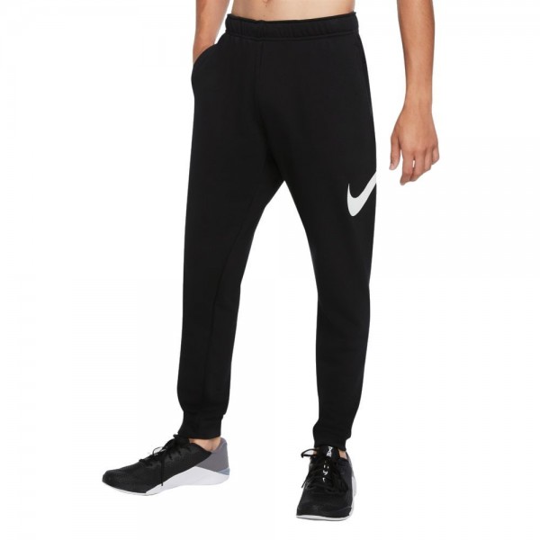 Nike Dry Graphic Schmal zulaufende Dri-FIT Fitnesshose Herren schwarz