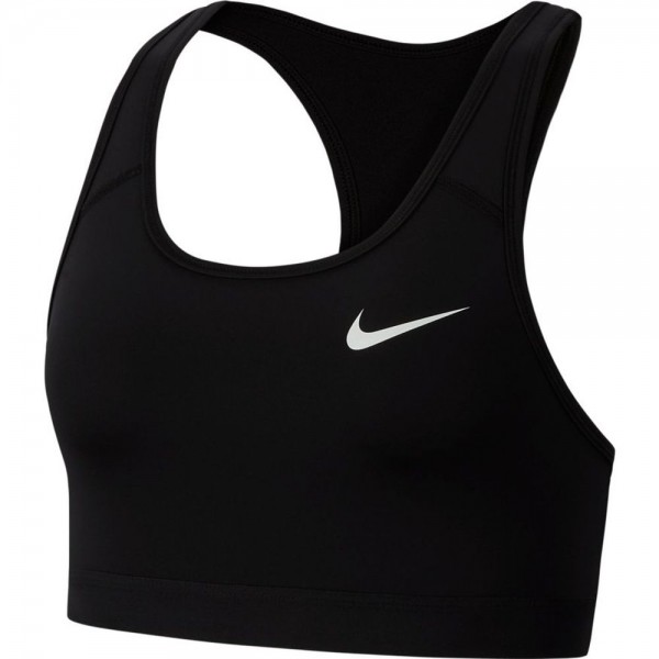 Nike Damen Swoosh Sport-BH mit mittlerem Halt schwarz weiß