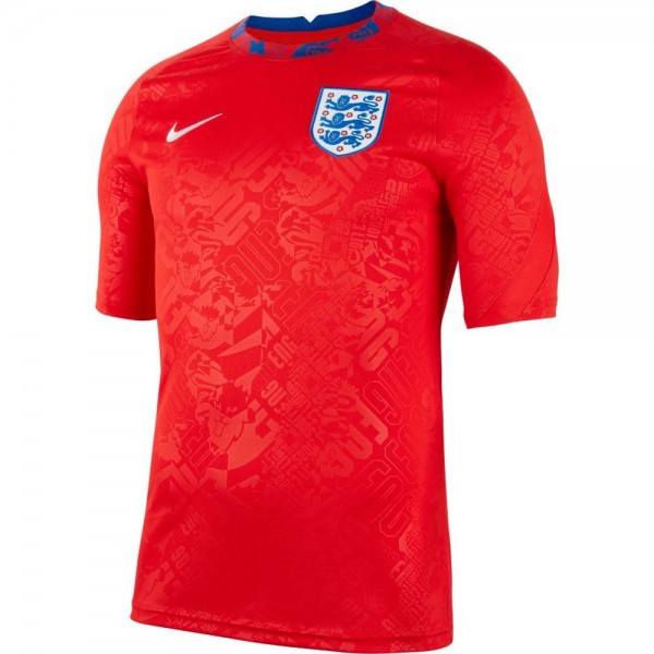 Nike England Kurzarm Fußballoberteil Euro 2020 Kinder rot