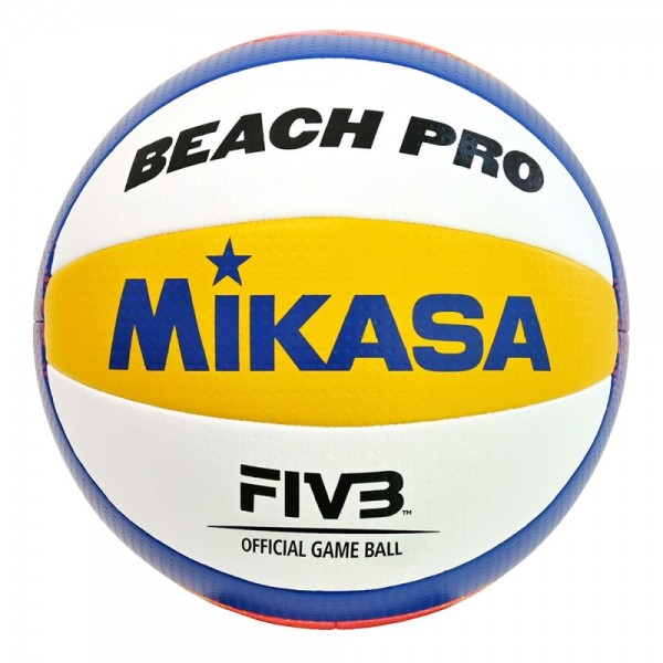 Mikasa Beachvolleyball Beach Classic BV550C Offizieller Spielball weiß blau gelb Gr 5