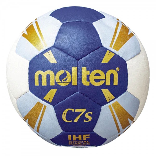 Molten Handball H0C1300-BW-HS IHF Trainingsball blau weiß gold Gr 0