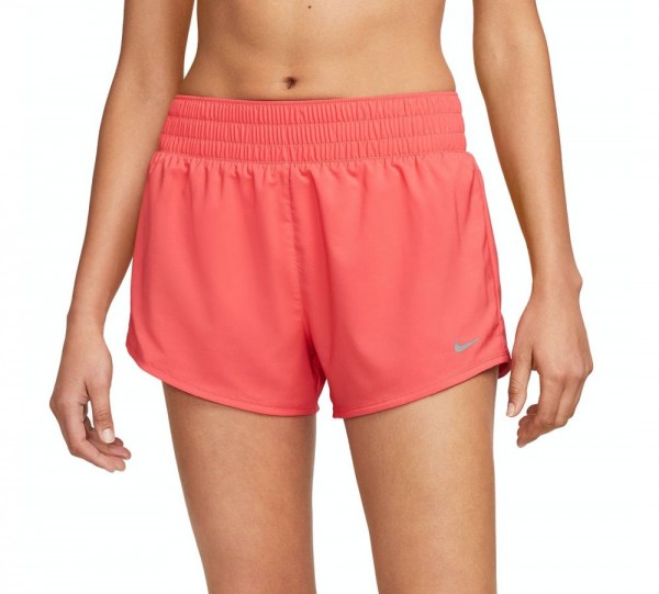 Nike Dri-FIT Mid-Rise 3-Inch Brief-Lined Shorts Damen fusion rot
