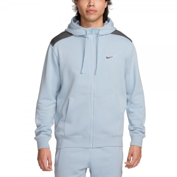 Nike Sportswear Fleece-Hoodie Herren hellblau grau