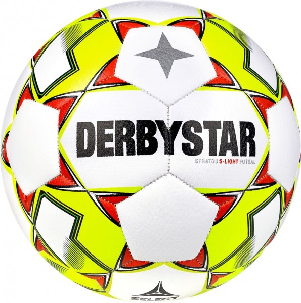 Derbystar Futsal Stratos S-Light v23 Jugendball weiß gelb rot
