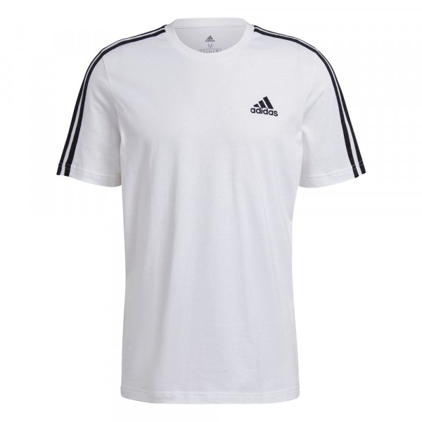 Adidas Essentials 3-Streifen T-Shirt Herren weiß
