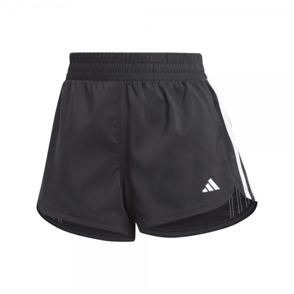 Adidas Pacer Training 3-Streifen Woven Mid Rise Shorts Damen schwarz weiß