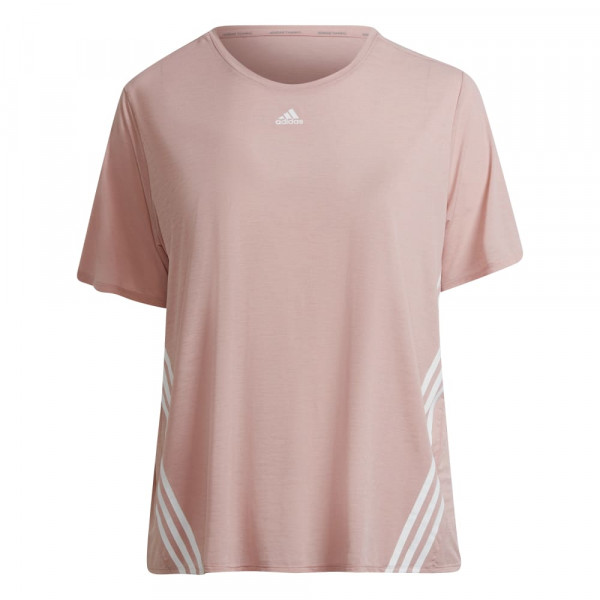 Adidas Train Icons 3-Streifen T-Shirt Große Größen Damen pink