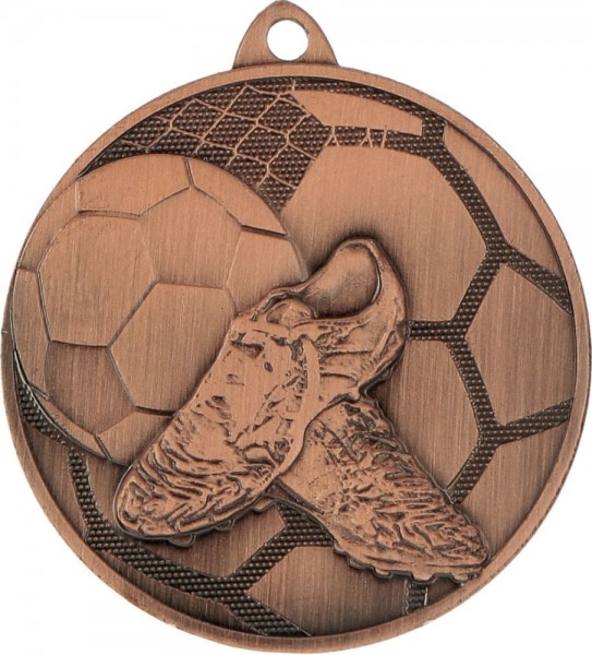 Medaille Fußball mit Band ø 5 cm bronze