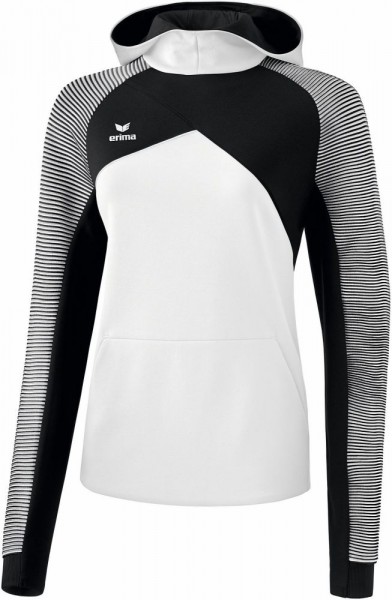 Erima Fußball Handball Premium One 2.0 Kapuzensweat Frauen Sporttop Pullover weiß schwarz