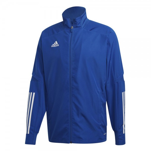 Adidas Fußball Condivo 20 Präsentationsjacke Jacke Kinder Trainingsjacke blau weiß