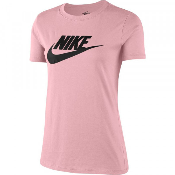 Nike Sportswear Essential T-Shirt Damen pink schwarz