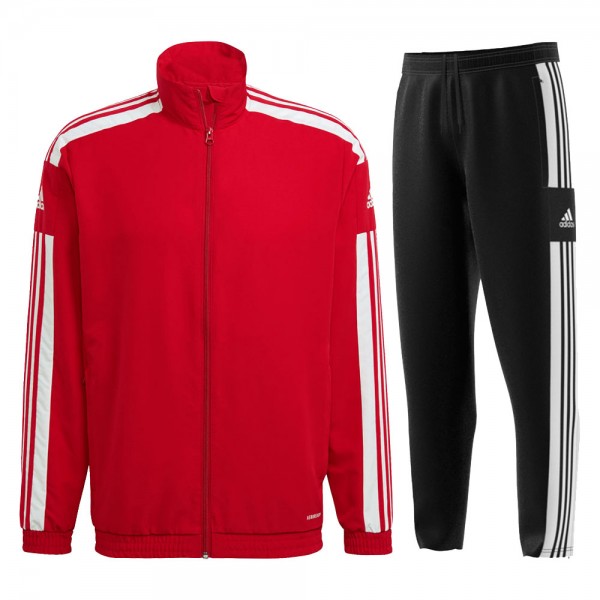 Adidas Squadra 21 Präsentationsanzug Herren rot schwarz | Trainingsanzüge Sportbekleidung Adidas | TEAMSPORT | fansport24.de