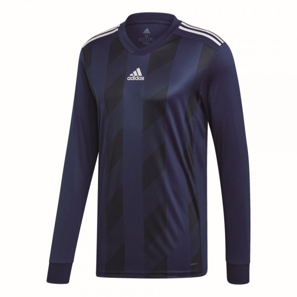 Adidas Fußball Striped 19 Fußballtrikot langarm Herren dunkelblau weiß