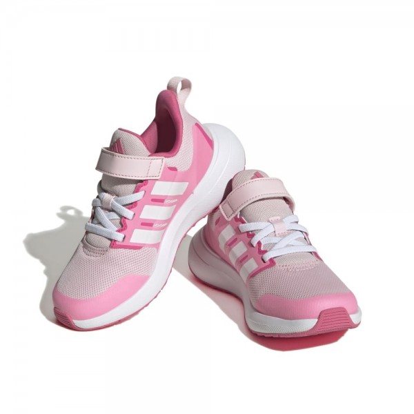 Adidas FortaRun 2.0 Cloudfoam Elastic Lace Top Strap Schuhe Kinder pink weiß